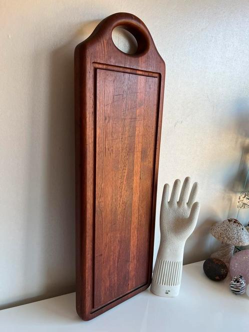 Vintage Groot DIGSMED Denmark Teakhout Serveerplank L75 cm, Huis en Inrichting, Woonaccessoires | Dienbladen, Ophalen of Verzenden
