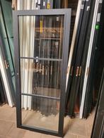 83x201,5cm binnendeur opdek rechts staallook zwart SL2, Ophalen, 80 tot 100 cm, ., Glas