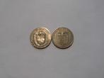 2 munten Panama 1/4 balboa,25 centesimo Kathedraal 1982/2003, Ophalen of Verzenden, Midden-Amerika, Setje