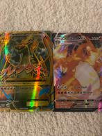 2 Charizard Kaarten - M Charizard EX & Charizard VMAX, Ophalen of Verzenden, Zo goed als nieuw, Meerdere kaarten, Foil
