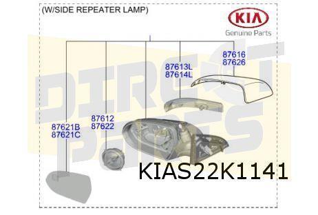 Kia e-Niro / Niro zijknipperlicht Links (in spiegel) Origine, Auto-onderdelen, Verlichting, Kia, Nieuw, Verzenden