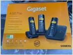 Gigaset A585 Trio telefoonset 1 Basis en 2 handsets, Telecommunicatie, Vaste telefoons | Handsets en Draadloos, Gebruikt, Ophalen of Verzenden