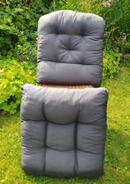 2 grote stoelkussens voor rieten stoel/ tuinstoel, Tuin en Terras, Tuinsets en Loungesets, Ophalen of Verzenden, Gebruikt, Overige materialen