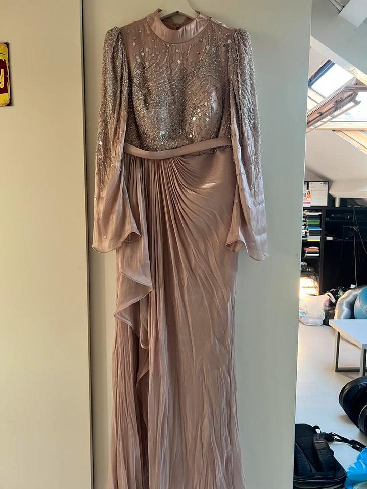 Gelegenheidsjurk, Kleding | Dames, Gelegenheidskleding, Zo goed als nieuw, Galajurk, Maat 42/44 (L), Blauw, Ophalen of Verzenden