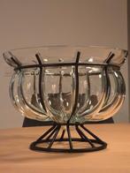 Antieke Venetiaanse (fruit)schaal met gekooid metalen frame, Antiek en Kunst, Ophalen of Verzenden