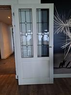Stompe deur met glas in lood - 98x211.5 cm, Doe-het-zelf en Verbouw, Deuren en Horren, Ophalen of Verzenden, Glas, Binnendeur