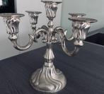 Prachtige verzilverde kandelaar 5 armig, Ophalen of Verzenden, Overige materialen