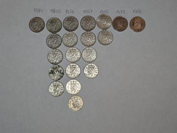 Guldens (18x Zilver + 2x Nikkel) Juliana 1954-1980 beschikbaar voor biedingen