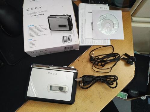 AGK 10701 Cassette converter met usb, Audio, Tv en Foto, Converters, Zo goed als nieuw, Ophalen of Verzenden