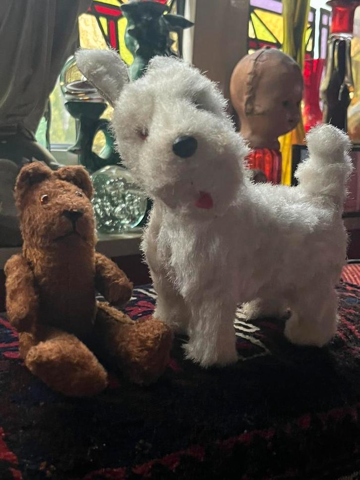 Leuk Oud Candy(snoep) Hondje - lijkt op een FoxTerrier, Antiek en Kunst, Antiek | Speelgoed, Ophalen of Verzenden
