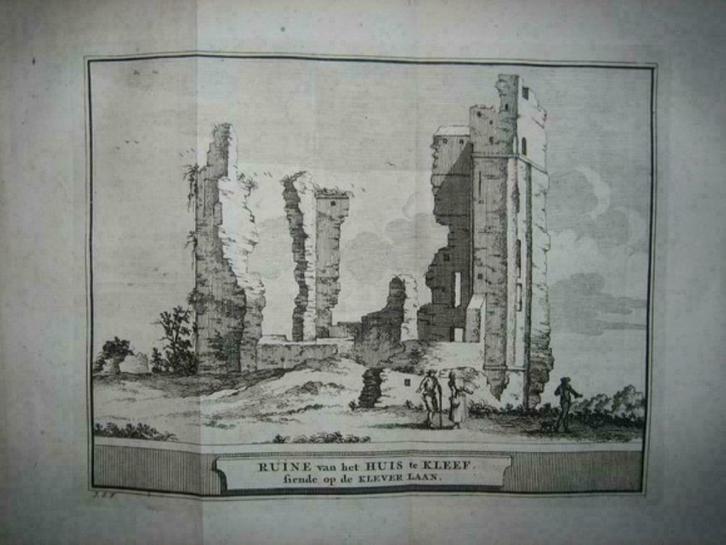27  / Kleef  het Huis  Kopergravure 1736, Antiek en Kunst, Kunst | Etsen en Gravures, Ophalen of Verzenden