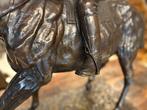 XL sculptuur Brons Ruiter te Paard - I. Bonheur - 20e Eeuw, Antiek en Kunst, Kunst | Beelden en Houtsnijwerken, Ophalen