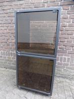 stereomeubel Akai cubes PB Design grijs groen vintage retro, Ophalen, Gebruikt, Minder dan 100 cm, 25 tot 50 cm