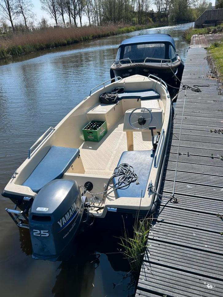 Sea-Finder 420 met Yamaha 25PK, Watersport en Boten, Vis- en Consoleboten, Zo goed als nieuw, 10 tot 30 pk, 3 tot 6 meter, Benzine