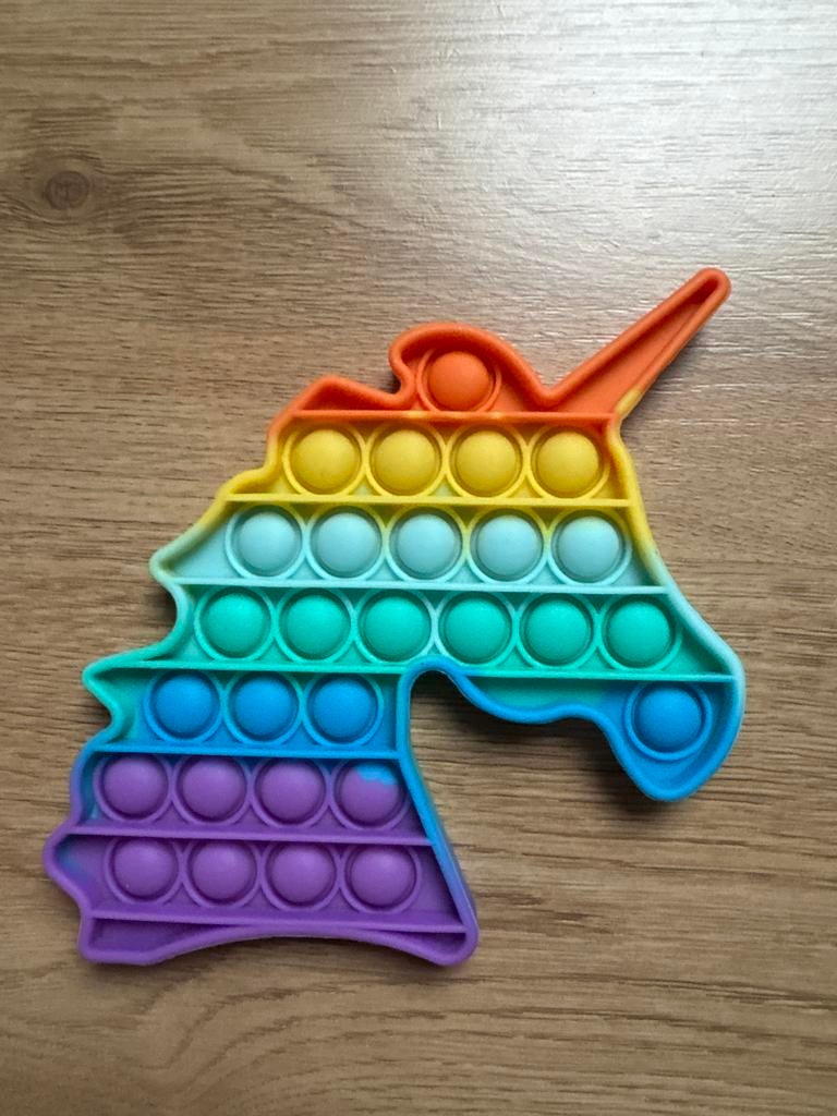 Eenhoorn Pop It Fidget Toy - Regenboog Kleuren, Kinderen en Baby's, Speelgoed | Overig, Ophalen of Verzenden, Zo goed als nieuw