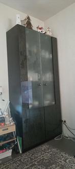 Mooie vitrinekast met glazen deuren, Gebruikt, 200 cm of meer, Ophalen of Verzenden, Glas