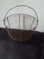 Landelijk(eier)mandje ,stoer brocante,fil de fer,sleets, Ophalen of Verzenden