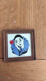 Vintage Pierrot Tegeltje Clown, Ophalen of Verzenden