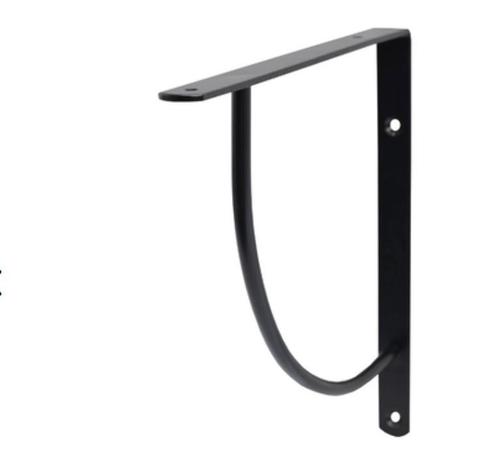Plankdragers plat zwart per set, Huis en Inrichting, Woonaccessoires | Wandplanken en Boekenplanken, Nieuw, Ophalen of Verzenden