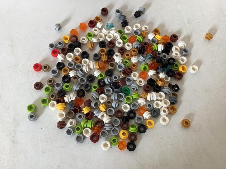Lego plaat 1x1 rond met open nop diverse kleuren (2), Kinderen en Baby's, Speelgoed | Duplo en Lego, Gebruikt, Lego, Losse stenen