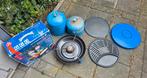 Campingaz Party Grill R en lamp incl. 2 gasflessen, Ophalen, Gebruikt