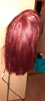 Pruik boblijn kleur rood, Sieraden, Tassen en Uiterlijk, Uiterlijk | Haarverzorging, Ophalen of Verzenden, Gebruikt, Pruik of Haarverlenging