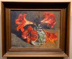 Schilderij gesigneerd JW Rijkee, Batavia, Amaryllissen, Antiek en Kunst, Kunst | Schilderijen | Klassiek, Ophalen