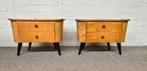 nachtkastjes jaren 50/60, vintage, Ophalen, Gebruikt, Hout