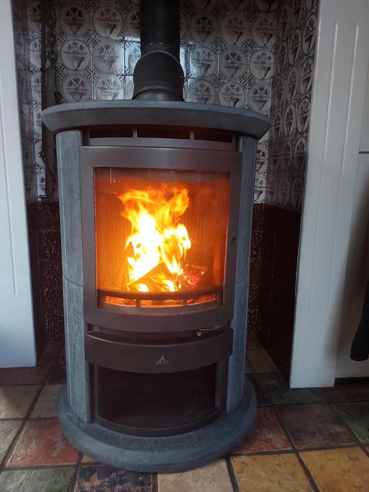 Houtkachel Barbas Speksteen, Huis en Inrichting, Kachels, Gebruikt, Houtkachel, Hout, Ophalen