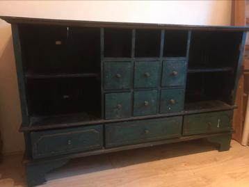 Prachtig industrieel dressoir, oude kunstacademie kast