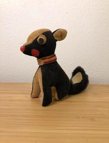 Knuffel Jaren 60/70 Stijl Wit-Zwart Velvet Fluffy beschikbaar voor biedingen