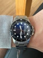 Fossil Blue Dive Three-Hand Date Steel Horloge, Nieuw, Overige merken, Staal, Ophalen of Verzenden
