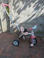 smoby driewieler roze, Ophalen, Zo goed als nieuw, Duwstang