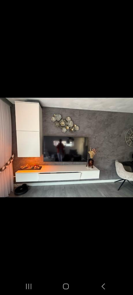 Zwevende tv-meubel 2-delige 211cm, Huis en Inrichting, Complete inboedels, Ophalen of Verzenden