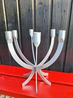 Vintage ikea kandelaar aluminium 6 kaarsen, Huis en Inrichting, Woonaccessoires | Kandelaars en Kaarsen, Gebruikt, 25 tot 50 cm