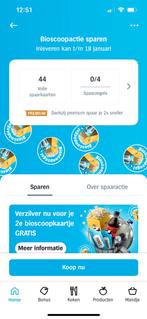 Bioscoop actie AH, Tickets en Kaartjes, Twee personen, Kortingsbon