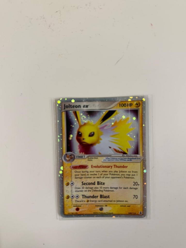 Zeldzame Jolteon ex Pokemon kaart, Ophalen, Gebruikt, Losse kaart, Foil