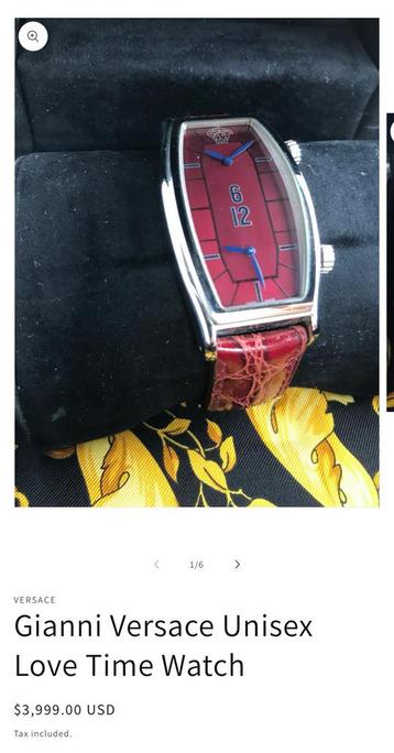 Gianni Versace Unisex Love Time Watch | Horloge beschikbaar voor biedingen