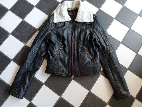 Seven Sisters jas pilotenjack kunstleer maat S als nieuw, Kleding | Dames, Jassen | Winter, Zo goed als nieuw, Maat 36 (S), Zwart