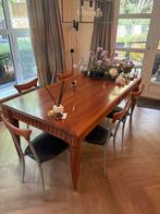 Houten Eettafel met Stoelen, Antiek en Kunst, Ophalen
