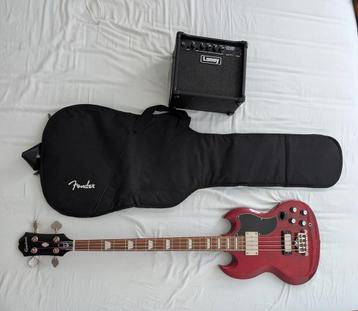 Epiphone EB-3 Bass Gitaar Set - Cherry Red beschikbaar voor biedingen
