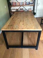 Eettafel industrieel met mangohout 200cm x 100cm, Ophalen, 200 cm of meer, 50 tot 100 cm, Zo goed als nieuw