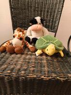 Leuke knuffels giraf, koe en schildpad, Kinderen en Baby's, Speelgoed | Knuffels en Pluche, Ophalen of Verzenden, Zo goed als nieuw