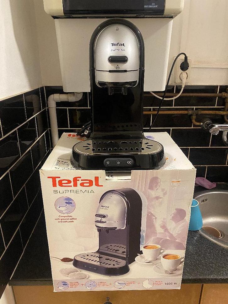 Tefal Supremia koffiezetapparaat - 1600 wattage, Witgoed en Apparatuur, Koffiezetapparaten, Zo goed als nieuw, Gemalen koffie