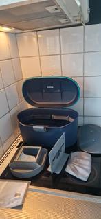Samsonite beautycase blauw met mint randje, Ophalen of Verzenden, Gebruikt, Blauw