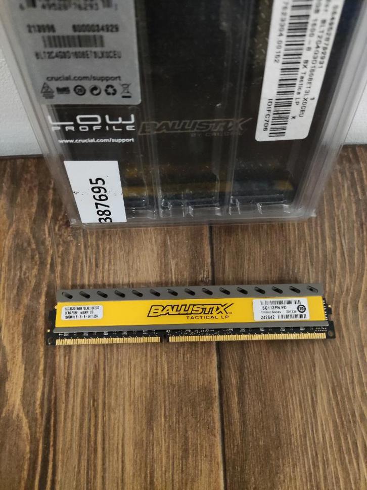 Crusial Ballisitc 1x 4gb 1600mhz cl8 ddr3, Computers en Software, RAM geheugen, Gebruikt, Desktop, 4 GB, DDR3, Ophalen of Verzenden