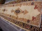 Handgeknoopt Perzisch Tapijt/Loper kerman. Maat:0.50X6.10.m, Crème, Verzenden, 200 cm of meer, 50 tot 100 cm