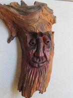 Uniek wanddecor houtsnijwerk Bosgeesten vorige eeuw, Antiek en Kunst, Ophalen of Verzenden