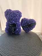 Foamrozen beertje en hart paars Handmade, Ophalen of Verzenden, Zo goed als nieuw, Stoffen beer, Overige merken
