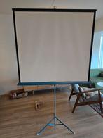 Vintage Da-Lite Projector Scherm, Ophalen, Handmatig, Gebruikt